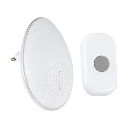 Dzwonki-do-drzwi-przewodowe - 04836 dzwonek bezprzewodowy do gniazdka sieciowy baso 230v ideus