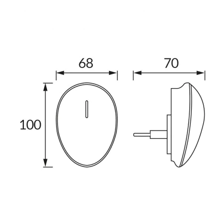 Dzwonki-do-drzwi-przewodowe - 04836 dzwonek bezprzewodowy do gniazdka sieciowy baso 230v ideus 