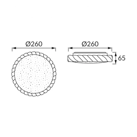 Plafony - 04873 lampa sufitowa ozdobna plafoniera z kryształowym brzegiem 12w cct fala ideus 