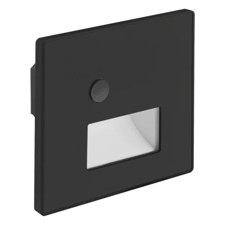 Oswietlenie-schodowe - oprawa schodowa led czarna kwadratowa z czujnikiem ruchu i zmienną barwą światła wektor 04866 ideus 