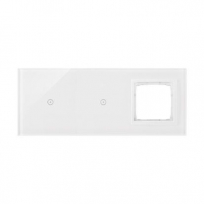 Panele-dotykowe - panel dotykowy potrójny z otworem na osprzęt biała perła dstr3110/70 simon 54 touch kontakt simon 