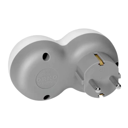 Rozgalezniki - rozgałęźnik do gniazdka z ładowarką usb kontakt z uziemiem schuko port a+c or-ae-13302(gs) orno 