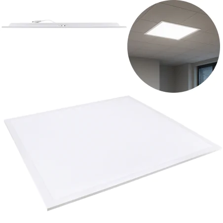 Panele-led - kwadratowy panel 60x60 biały 34w z neutralnym światłem 4000k ip40 c72-blm-066-340-4k-wh bemko 