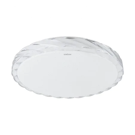 Plafony - 04874 lampa sufitowa ozdobna plafoniera z kryształowym brzegiem 24w cct fala ideus 