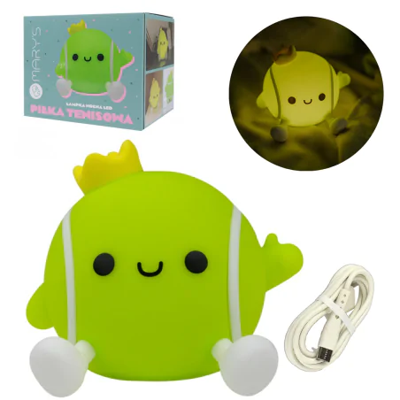 Oswietlenie-do-pokoju-dzieciecego - lampka w kształcie piłki tenisowej prezent dla kibica fana tenisa ziemnego interblue 