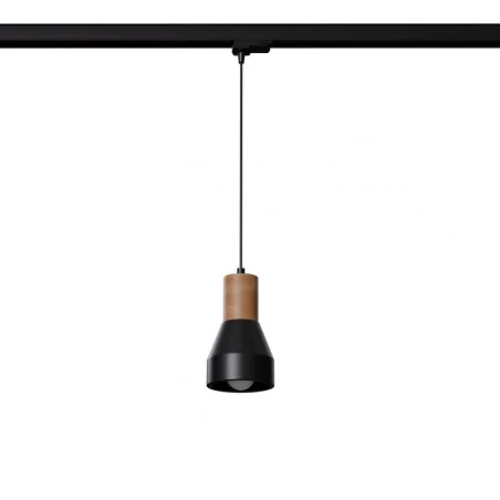 Oswietlenie-szynowe - lampa wisząca qubic czarna e27 4000k 7,5w 690lm 