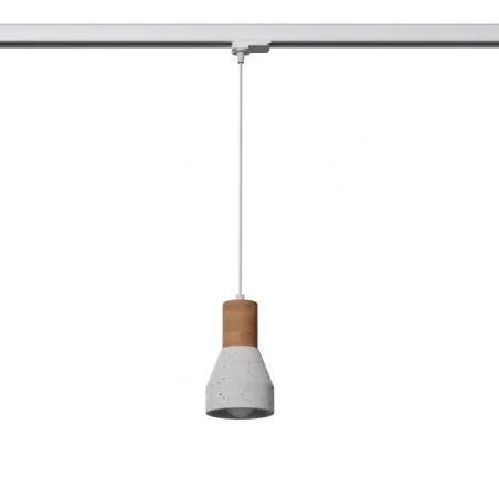 Oswietlenie-szynowe - lampa wisząca qubic szara e27 3000k 7,5w 620lm  w 