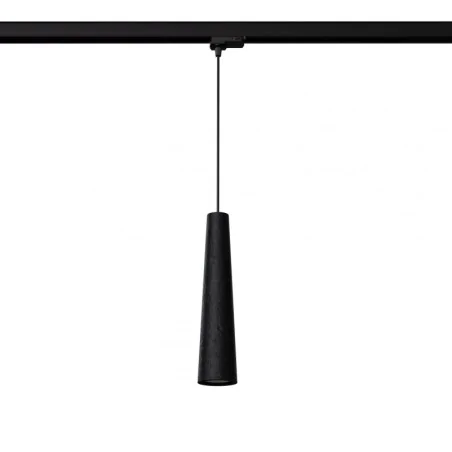 Oswietlenie-szynowe - lampa wisząca electra czarna beton gu10 4000k 7w 530lm 