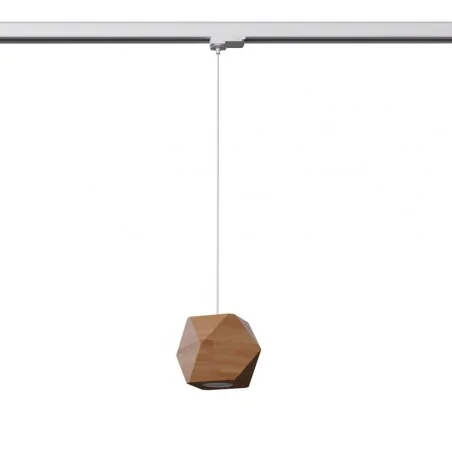 Oswietlenie-szynowe - lampa wisząca woody naturalne drewno gu10  w 
