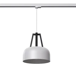 Oswietlenie-szynowe - lampa wisząca casco biała/czarna e27