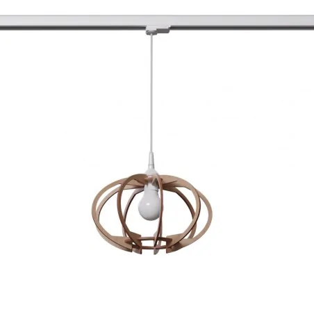 Oswietlenie-szynowe - lampa wisząca mandelino naturalne drewno e27 4000k 7,5w 690lm  w 