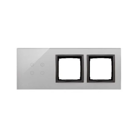 Panele-dotykowe - panel dotykowy 4 pola dotykowe+2 otwory na osprzęty burzowa chmura dstr3400/72 simon 54 touch kontakt simon 