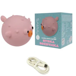 Oswietlenie-do-pokoju-dzieciecego - lampka dziecięca nocna rybka różowa lampa rozdymka led bezprzewodowa  interblue 