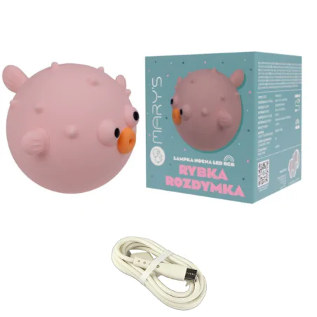 Oswietlenie-do-pokoju-dzieciecego - lampka dziecięca nocna rybka różowa lampa rozdymka led bezprzewodowa  interblue 