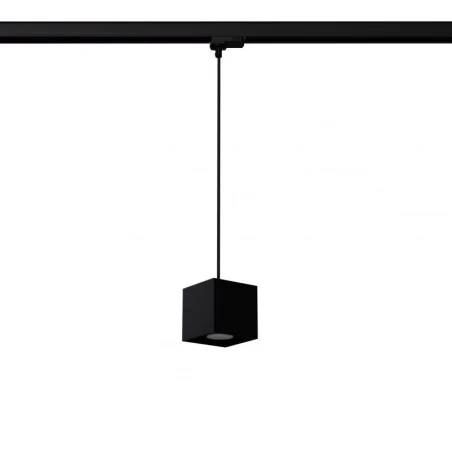 Oswietlenie-szynowe - lampa wisząca quad czarny gu10 3000k 7w 510lm 