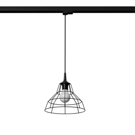 Oswietlenie-szynowe - lampa wisząca anata czarna e27 3000k 7,5w 620lm 
