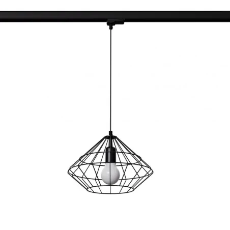 Oswietlenie-szynowe - lampa wisząca umberto czarna e27 3000k 7,5w 620lm 