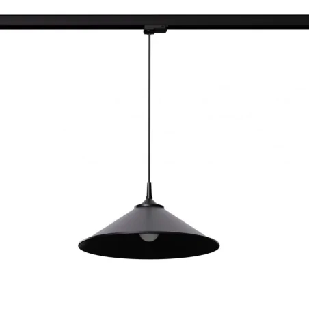 Oswietlenie-szynowe - lampa wisząca zuma czarna e27 3000k 7,5w 620lm 