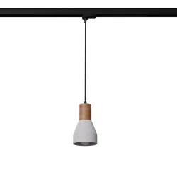 Oswietlenie-szynowe - lampa wisząca qubic szara e27 3000k 7,5w 620lm  b