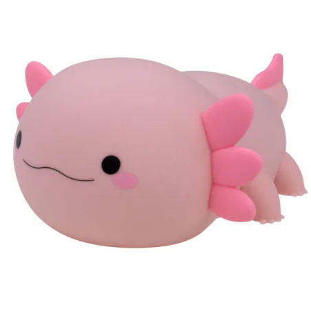 Oswietlenie-do-pokoju-dzieciecego - lampka dziecięca nocna różowa lampa aksolotl led interblue 