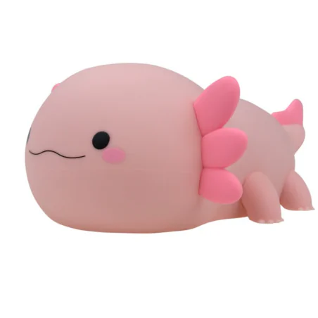 Oswietlenie-do-pokoju-dzieciecego - lampka dziecięca nocna różowa lampa aksolotl led interblue 