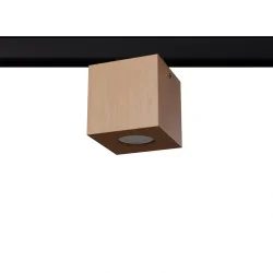 Oswietlenie-szynowe - plafon quad naturalne drewno gu10  b
