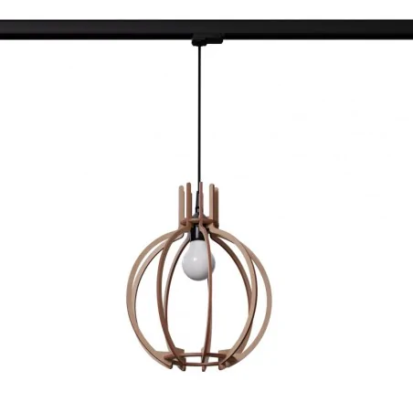 Oswietlenie-szynowe - lampa wisząca arancia naturalne drewno e27  b 