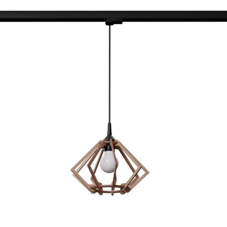 Oswietlenie-szynowe - lampa wisząca pompelmo naturalne drewno e27  b 