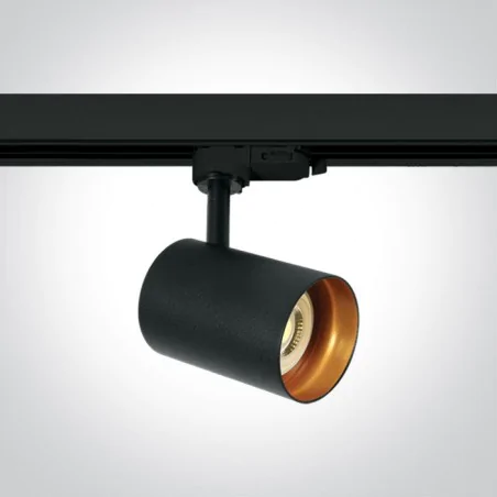 Oswietlenie-szynowe - tiva czarny gu10 3000k 7w 540lm 
