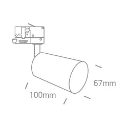 Oswietlenie-szynowe - aura biały gu10 3000k 7w 540lm 