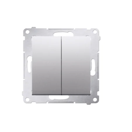 Wylaczniki-krzyzowe - włącznik krzyżowy podwójny bez znaczków srebrny dw7/2.01/x/43 simon 54 kontakt-simon 