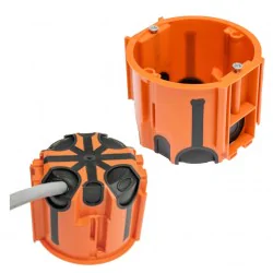Puszki-podtynkowe - puszka instalacyjna podtynkowa wiatroszczelna produo głęboka 60mm fi68m a.0091 pawbol