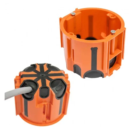 Puszki-podtynkowe - puszka instalacyjna podtynkowa wiatroszczelna produo głęboka 60mm fi68m a.0091 pawbol 
