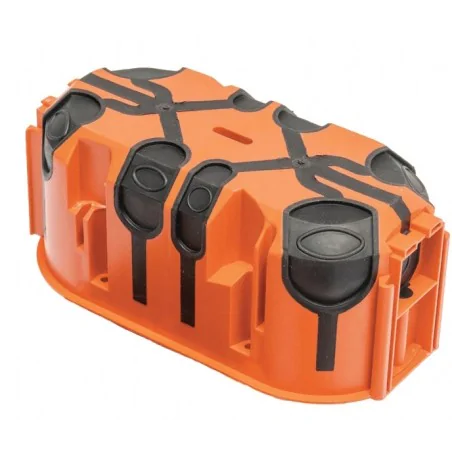 Puszki-podtynkowe - puszka podwójna podtynkowa wiatroszczelna produo głęboka z wkrętami fi68m a.0092 pawbol 