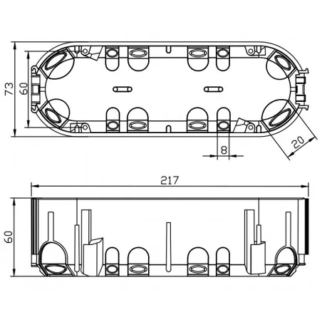 Puszki-podtynkowe - puszka potrójna podtynkowa wiatroszczelna produo głęboka z wkrętami fi68m a.0093 pawbol 
