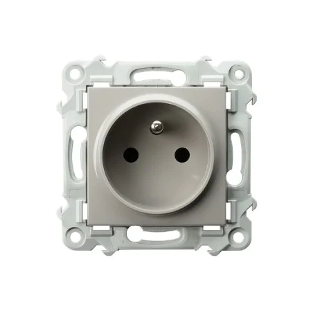 Gniazda-pojedyncze-podtynkowe - gniazdko elektryczne z uziemieniem kontakt pojedyncze kaszmirowy beż gp-1zz/m/83 szafir ospel 
