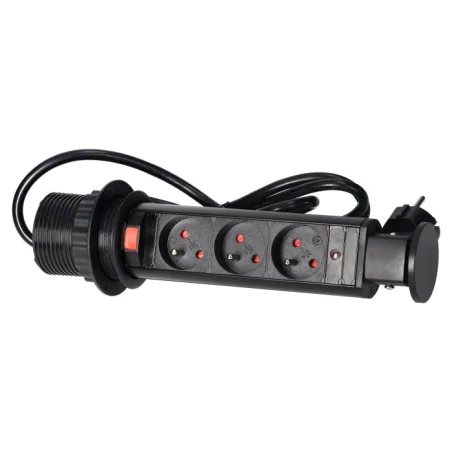 Listwy-zasilajace - gniazdo meblowe wysuwane z blatu potrójne czarne do kuchni or-ae-1347/b orno 