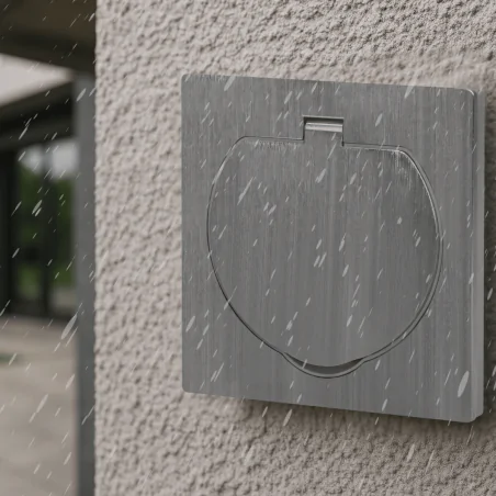 Gniazda-pojedyncze-podtynkowe - gniazdo podtynkowe na zewnątrz z klapką hermetyczne z puszką wiatroszczelną ip55 kwadratowe or-ae-1397mb orno 