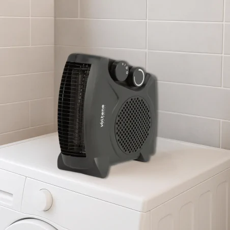 Farelki - termowentylator stojąco-leżący mały grzejnik elektryczny farelka czarna 2000w vo2448 volteno 