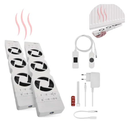 Farelki - p56pr2 termowentylator podgrzejnikowy wentylator pod grzejnik kaloryfer podwójny emos 