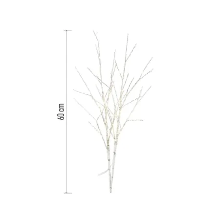 Dekoracje-swiateczne-led - gałązki brzozy 2x ozdoba świąteczna na boże narodzenie bezprzewodowa dctw26 emos 