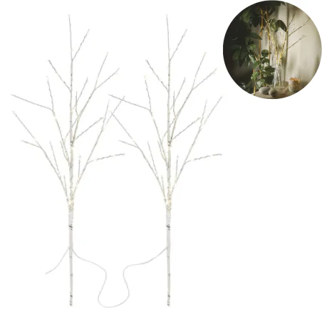Dekoracje-swiateczne-led - gałązki brzozy 2x ozdoba świąteczna na boże narodzenie bezprzewodowa dctw26 emos 