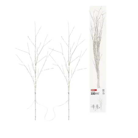 Dekoracje-swiateczne-led - gałązki brzozy 2x ozdoba świąteczna na boże narodzenie bezprzewodowa dctw26 emos 