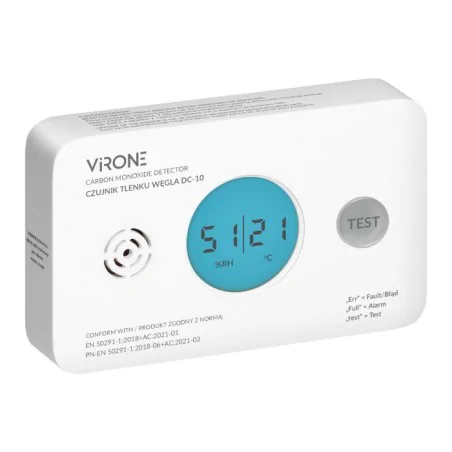 Czujniki-czadu - czujnik tlenku węgla czujka detektor czadu z wyświetlaczem dc-10 orno 