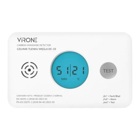 Czujniki-czadu - czujnik tlenku węgla czujka detektor czadu z wyświetlaczem dc-10 orno 