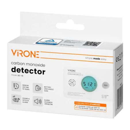 Czujniki-czadu - czujnik tlenku węgla czujka detektor czadu z wyświetlaczem dc-10 orno 