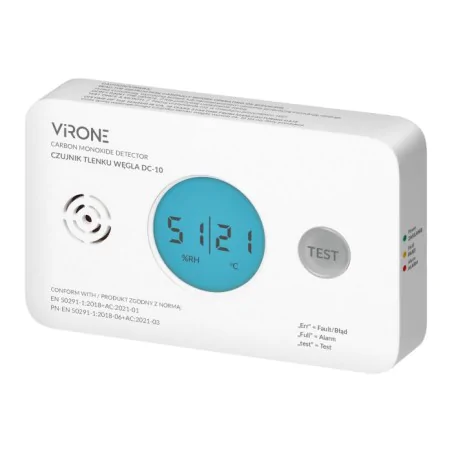 Czujniki-czadu - czujnik tlenku węgla czujka detektor czadu z wyświetlaczem dc-10 orno 