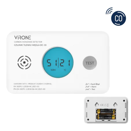 Czujniki-czadu - czujnik tlenku węgla czujka detektor czadu z wyświetlaczem dc-10 orno 