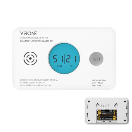 Czujniki-czadu - czujnik tlenku węgla czujka detektor czadu z wyświetlaczem dc-10 orno 