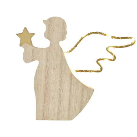 Dekoracje-swiateczne-led - aniołek led drewniany na baterie upominek na święta bożego narodzenia dcww43 emos 